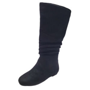 Brinley Co Women's Brinley-02 Slouch Suede Boots Black 7.5 M